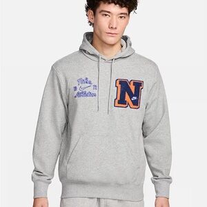 Nike Gray Pullover Hoodie with Varsity Patch